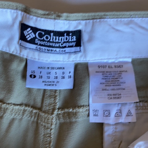 NEW Columbia Light khaki green pants cropped in US size 6. - Picture 10 of 12